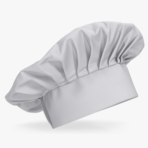 3D Chef Hat in White Color model
