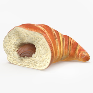 3D Piece of Croissant model