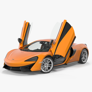 Sport Car McLaren 570S Rigged 3D model