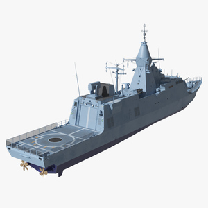 3D Combat Ship Class Corvette Navy