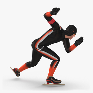 Speed Skater Generic 2 Pose 3 3D model