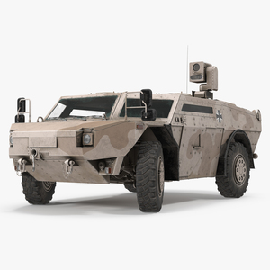 3D Fennek KMW 4x4 Armoured Vehicle