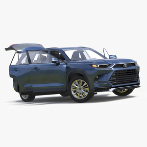 Toyota Grand Highlander 2024 Rigged for Cinema 4D 3D model