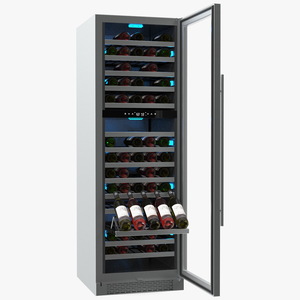 3D Wine Cooler Dual Zone Open Bottle model