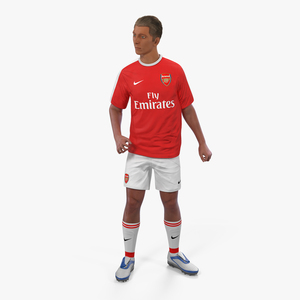 3D model Soccer or Football Player Arsenal Rigged