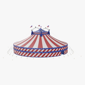 3D model Patriotic American Circus Tent