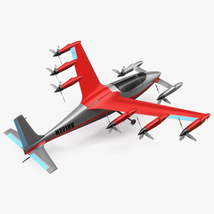 3D Kittyhawk Electric Air Taxi Red