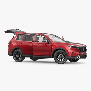 3D 2025 Honda CR-V Red Rigged