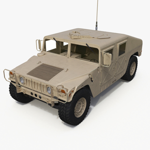 Military Armored Vehicle Humvee Simplified 3D