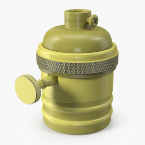 3D model Vintage Lightbulb Socket Brass