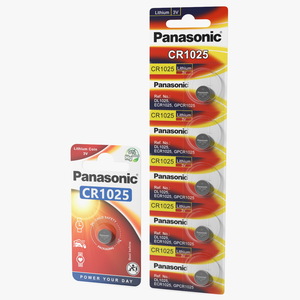 3D model Panasonic CR1025 Coin Battery Blister Package
