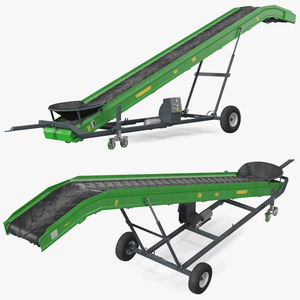 3D Agriculture Conveyor Belt System Dusty model