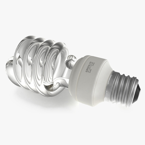 3D Twist Fluorescent Light Bulb model