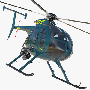 3D MD 500E Sheriff Helicopter