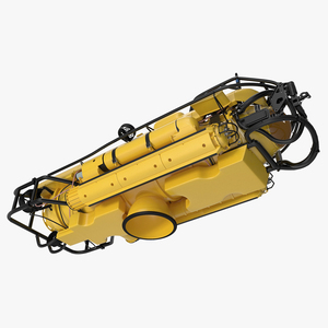 3D Rescue Submarine Yellow model