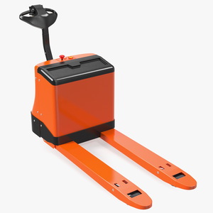 3D Orange Electric Pallet Truck model