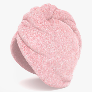 3D model Head Towel Pink Color Fur