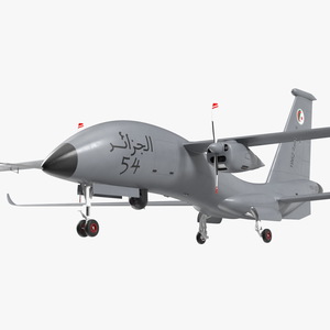 Yabhon United 40-UAV Grey Color Rigged for Maya 3D