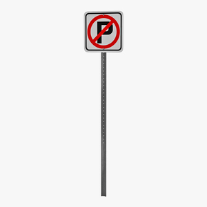 No Parking Sign 2 3D