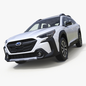 3D White Subaru Outback 2025 Simplified