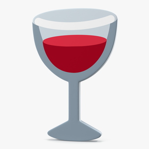 3D Wine Glass Emoji