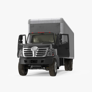 3D Cargo Box Truck Rigged for Cinema 4D