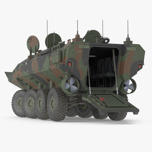 3D US Amphibious Combat Vehicle ACV Rigged for Cinema 4D model