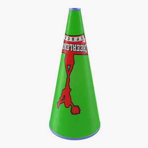 Cheerleader Megaphone Green 3D