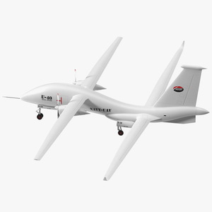 3D Yabhon United 40-UAV White Color Rigged for Maya model