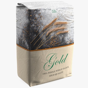 Wheat Flour Gold Bag 5lb 3D model