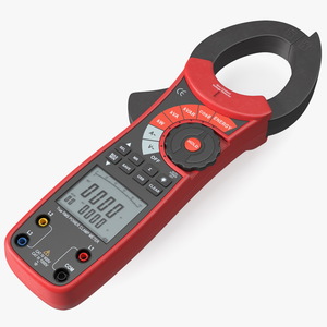 Clamp Digital Wattmeter Red 3D