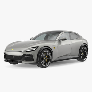 2023 Ferrari Purosangue SUV Grey Rigged 3D model