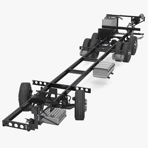 Volvo 9900 Bus Chassis Rigged 3D model