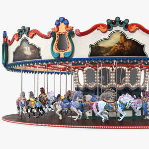 Amusment Park Carousel Rigged 3D model