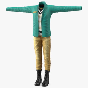 3D Fashionable Style Outfit Set model