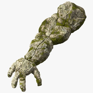 3D Stone Golem Hand Rigged model