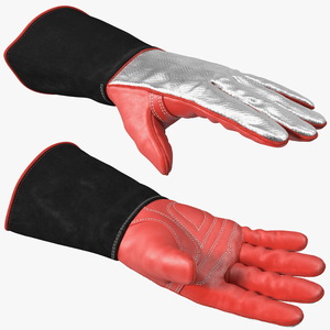 3D Heat Resistant Welding Gloves Rigged