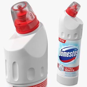 Domestos Toilet Cleaner Bleach Ultra White 3D