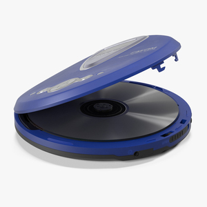 3D Vintage Portable Player with CD Disk