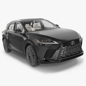 3D model 2023 Lexus RX 350 Black Rigged