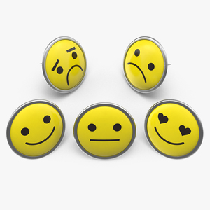 3D model Assorted Smiley Face Pins