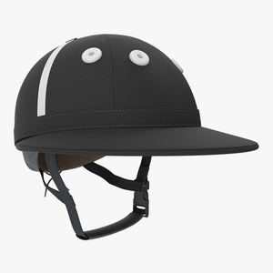 Polo Helmet Black Fabric 3D model