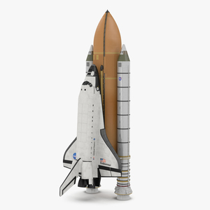 Space Shuttle Endeavour With Boosters 3D