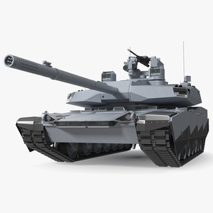 3D Tank Abrams X Grey model