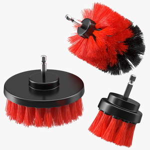 Three Piece Drill Brush Set 3D