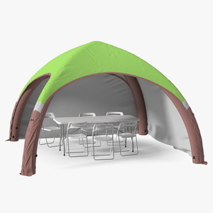 3D model Inflatable Shelter with Table and Chairs