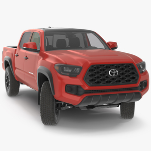 3D Toyota Tacoma TRD Off Road Red Metallic 2021 Rigged