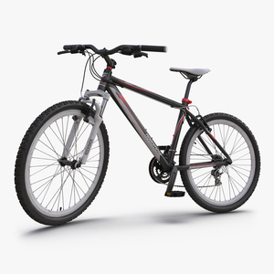 Mountain Bike Red Rigged 3D model