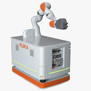 Autonomous Robot KUKA KMR Iiwa with Manipulator 3D