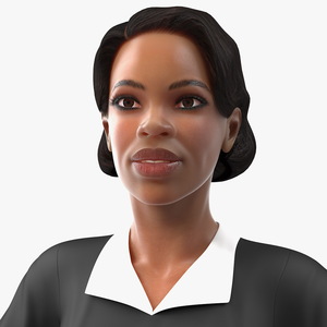 Light Skin Judge Woman Rigged 3D model